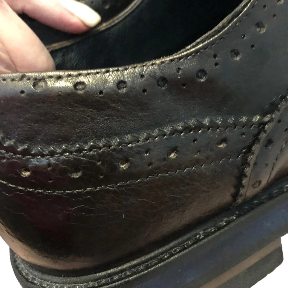 Cinti Vera Pelle Brown Lace-up Oxfords. Made and bought in Italy. Size 43 (10)‎